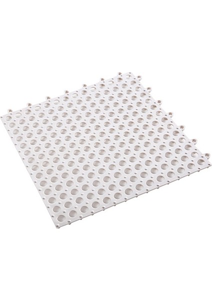 Beyaz 30X30 cm 8 Adet Kaymaz Banyo Paspasları Banyo Halısı Pvc Örgü Yumuşak Plastik Kaymaz Mat Ayak Masajı Tuvalet Ekleme Zemin Mat Duş Mat (Yurt Dışından)