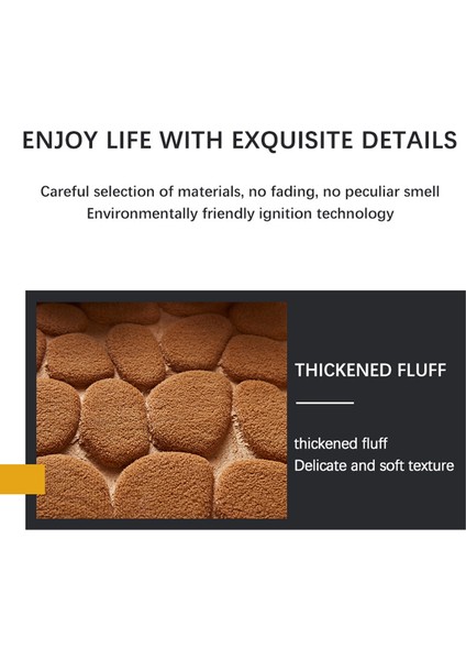 CN1012 40X60 cm Banyo Banyo Paspas 3D Arnavut Kaldırımı Kabartmalı Kaymaz Mat Zemin Halı Su Emici Paspas Bellek Köpük Arnavut Kaldırımı Ayak Mat (Yurt Dışından) indirimleri