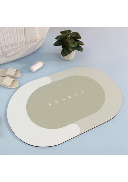 Oval Gri Banyo Paspasları Banyo Yumuşak Paspaslar Tuvaletler Kaymaz Güçlü Su Emme Kapı Halı Ev Mutfak Yatak Odası Balkon Halıları (Yurt Dışından) fiyatları