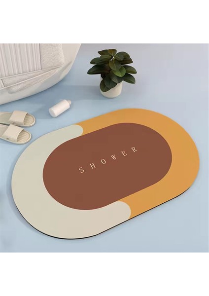 Oval Gri Banyo Paspasları Banyo Yumuşak Paspaslar Tuvaletler Kaymaz Güçlü Su Emme Kapı Halı Ev Mutfak Yatak Odası Balkon Halıları (Yurt Dışından) modelleri