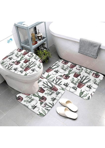 22106SJT-001329- 75X44.45X37.41X38CM Kaymaz Banyo Paspas Banyo Küçük Halı Duş Mat Dekoratif Emici Ayak Mat Giriş Küvet Tuvalet Halısı Morandi Iskandinav Mektubu (Yurt Dışından)