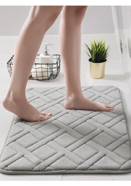Sling Açık Mavi 60X90CM Inyahome Soft Step Premium Bellek Köpük Banyo Halısı Süper Emici Kaymaz Makinede Yıkanabilir Hızlı Kuru Banyo Paspası Banyo Halısı (Yurt Dışından) fiyatları