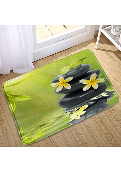 DD-10548J 40X60CM-15.7X23.6IN Zen Banyo Paspas Meditasyon Taş Yeşil Bambu Çiçek Manzara Kaymaz Halılar Mutfak Halı Paspas Giriş Banyo Yatak Odası Dekoru (Yurt Dışından)