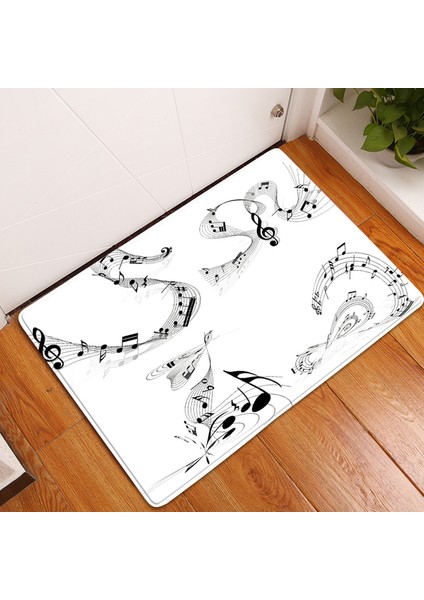 BJW-4060-211010(57) 400MMX600MM Nota Zemin Mat Renkli Kaymaz Kapı Alanı Halıları Şarkı Söyleyen Piyano Odası Mutfak Ev Oturma Banyo Dekorasyonu Baskı Halı (Yurt Dışından)