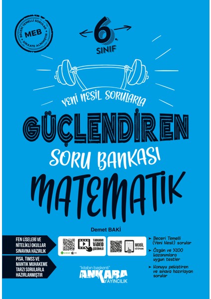 2024 Güncel 6.Sınıf Türkçe ve Matematik Güçlendiren Soru Bankası Nesil Eğitici Kitaplar