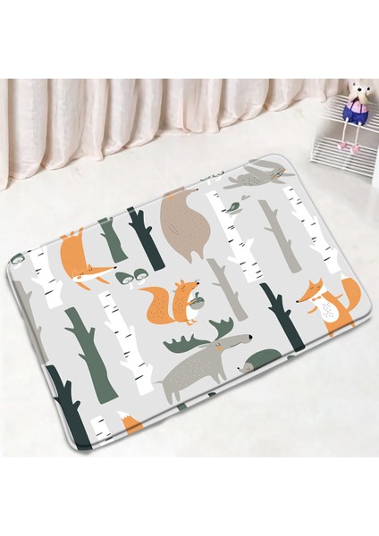 228AI-DD 40X60CM-15.7X23.6IN Karikatür Panda Dinozor Banyo Paspasları Sevimli Hayvanlar Ayı Kardan Adam Çocuk Kat Mat Paspas Banyo Halısı Kaymaz Halı Noel Dekor (Yurt Dışından)