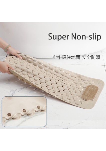 Gri 36 cm x 70 cm Banyo Kaymaz Ped Tuvalet Duş Odası Içi Boş Duş Mat Su Geçirmez Ayak Masajı Halı Çok Fonksiyonlu Yumuşak Kauçuk Banyo Paspası (Yurt Dışından) fırsatları