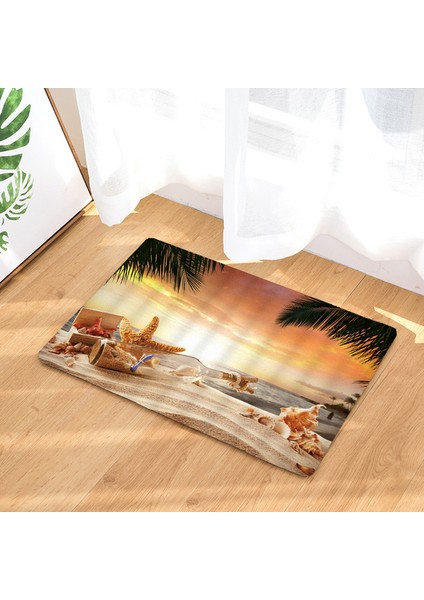 3384W 450MMX750MM 45*75CM Akdeniz Okyanus Plaj Tarzı Banyo Halısı Banyo Paspas Seti 3D Baskılı Banyo Zemin Halısı Tuvalet Halıları Wc Paspas (Yurt Dışından)