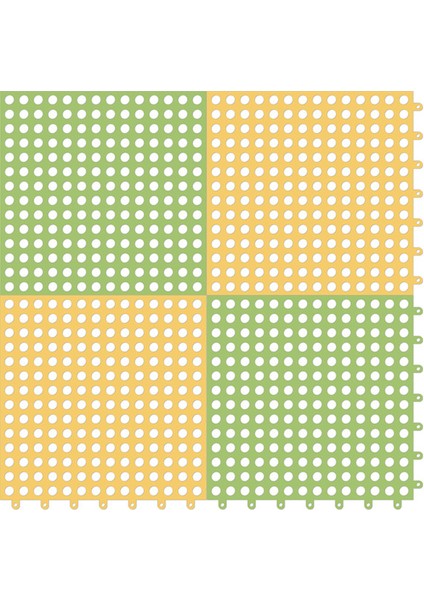 Yeşil Sarı 4 Adet Banyo Kaymaz Mat Ekleme Ayak Mat Ev Tuvalet Duş Odası Banyo Zemin Mat Yeni Su Geçirmez Mat Dikiş Ayak Pedi (Yurt Dışından)