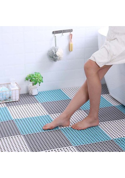 Mavi 1 Adet Yeni Banyo Kaymaz Mat Yüksek Kaliteli Su Geçirmez Ekleme Ayak Mat Ev Tuvalet Duş Odası Zemin Matı (Yurt Dışından)