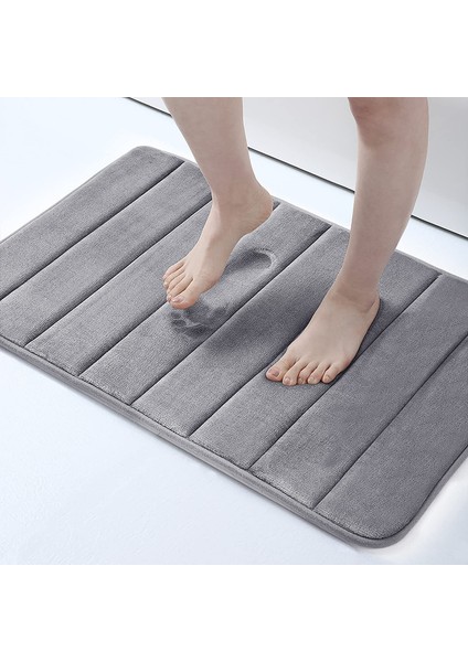 Siyah 51X81 cm Kaymaz Banyo Paspas Halı Bellek Köpük Katı Duş Banyo Paspas Halı Ev Mutfak Pedi Tuvalet Banyo Kaymaz Zemin Ayak Paspasları (Yurt Dışından) fiyatları