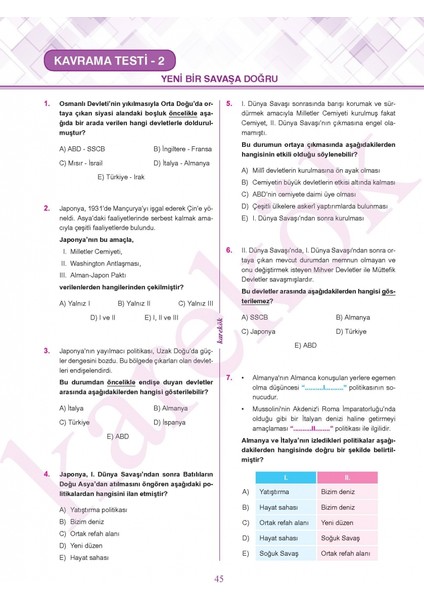 AYT Çağdaş Türk ve Dünya Tarihi Mps + Soru Bankası indirimleri