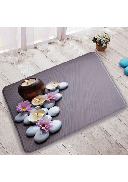 DD-977ZY 60X40CM-23.6X15.7IN Bambu Zen Taş Akışı Banyo Kaymaz Banyo Paspasları Mutfak Halıları Giriş Paspas Oturma Odası Başucu Zemin Halı Ev Dekor (Yurt Dışından) fırsatları
