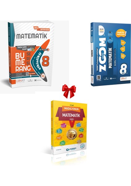 Günay Yayınları Güncel 8. Sınıf Matematik Bumerang Etkinlikli Kitap Konu Anlatımlı ve Zoom Soru Bankası