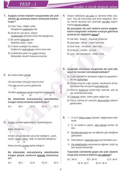 TYT Paragraf Soru Bankası