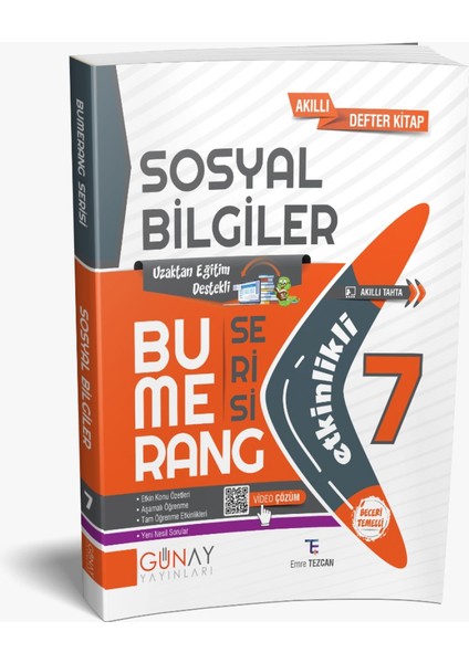 Günay Yayınları Güncel 7. Sınıf Sosyal Bilgiler Bumerang Etkinlikli Kitap Konu Anlatımlı Soru Bankası Güncel