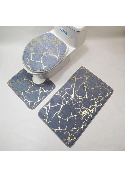 Beyaz Mat 3 Adet/takım Oturma Odası Banyo Seti Baskı Anti Kayma Yeni Flanel Halı Tuvalet Paspasları Banyo Aşınmaya Dayanıklı Paspaslar Duş Mat Halıları (Yurt Dışından) fiyatları