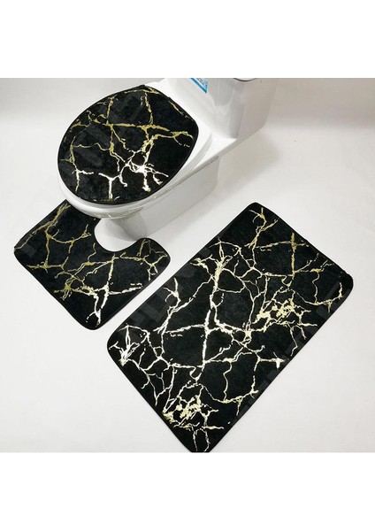 Beyaz Mat 3 Adet/takım Oturma Odası Banyo Seti Baskı Anti Kayma Yeni Flanel Halı Tuvalet Paspasları Banyo Aşınmaya Dayanıklı Paspaslar Duş Mat Halıları (Yurt Dışından) modelleri