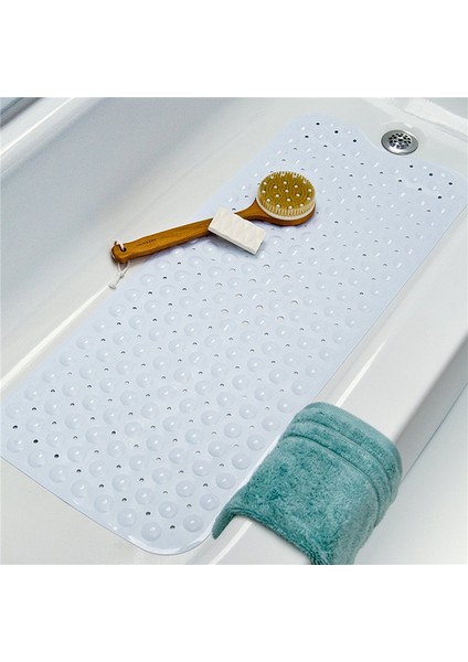 Temizle Pembe Ekstra Uzun Banyo Paspas Masaj 40X100 cm Emniyet Duşu Küvet Paspasları Kaymaz Banyo Paspas Çocuklar Için/yaşlı/engelli (Yurt Dışından) fırsatları