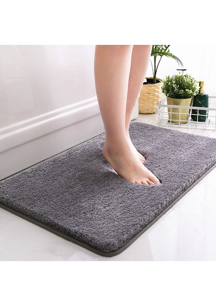 Koyu Kahve 60X90 cm Ekstra Kalınlaşmak Banyo Banyo Paspas Zemin Halıları Lavabo Tuvalet Küvet Yan Mikrofiber Düz Renk Tuvalet Halıları Büyük Boy (Yurt Dışından)