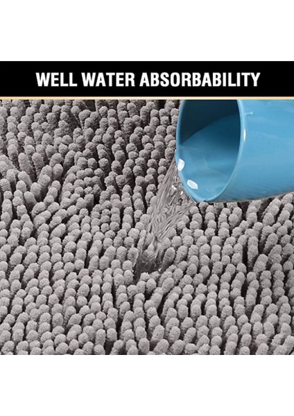 Ch-05 60X90CM Inyahome Peluş Mikrofiber Kaymaz Yumuşak Banyo Halısı Emici Makinede Yıkanabilir Şönil Banyo Paspas Hızlı Kuru Sevişmek Banyo Halısı (Yurt Dışından) fırsatları