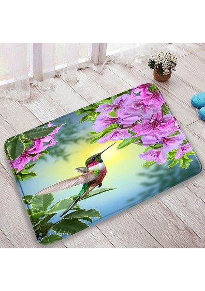 DD-80273J 60X40CM-23.6X15.7IN 3 Adet Set Çin Tarzı Kırmızı Erik Balık Bambu Baskı Banyo Paspas Yatak Odası Mutfak Kaymaz Halı Tuvalet Kapağı Halı Duş Odası Dekor (Yurt Dışından)