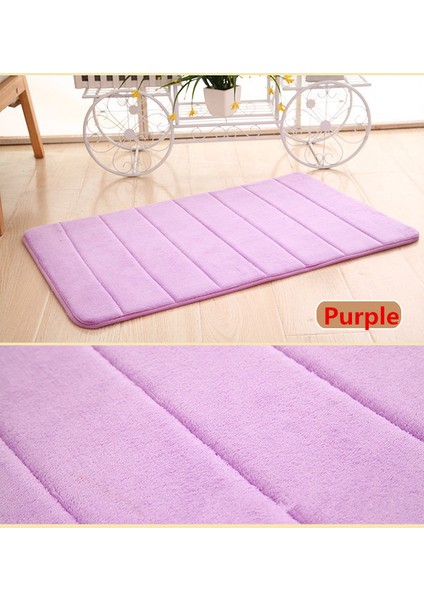 Mavi 400 mm x 600 mm 40*60 cm Banyo Paspas Banyo Halısı Su Emme Halı Shaggy Bellek Köpük Banyo Paspas Seti Mutfak Kapı Zemin (Yurt Dışından)