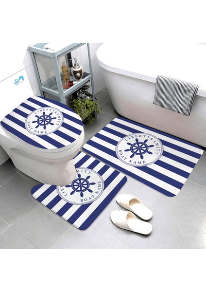 LK8-4575-220409 (78) Üç Parçalı Set Nautical Serisi Banyo Paspasları Pusula Banyo Paspası Üç Parçalı Set Banyo Halıları ve Paspasları Banyo Ürünleri Özelleştirilebilir (Yurt Dışından) fiyatları