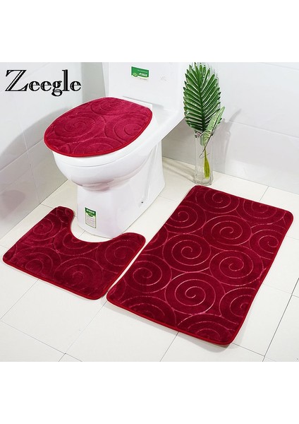 Altın Kabuk Kabartma Banyo Paspas Bellek Köpük Duş Halı Mat Tuvalet Halıları Duş Odası Kapak Tuvalet Paspası Banyo Zemin Pedi (Yurt Dışından) fırsatları
