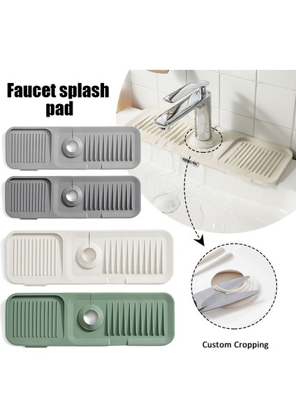 Koyu Gri 37X14 cm Mutfak Musluk Emici Mat Silikon Lavabo Sıçrama Koruması Su Tahliye Pedi Tezgah Koruyucu Masa Minderi Yer Mat Dropship (Yurt Dışından) fiyatları