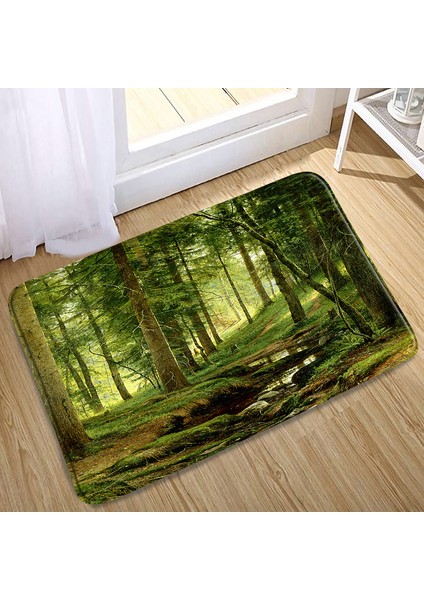 2803X 40X60CM-15.7X23.6IN Orman Manzara Baskı Halılar Kaymaz Zemin Mat Açık Halılar Moda Ön Kapı Paspasları Paspas Mutfak Ağaçları Bitki Banyo Dekor (Yurt Dışından)