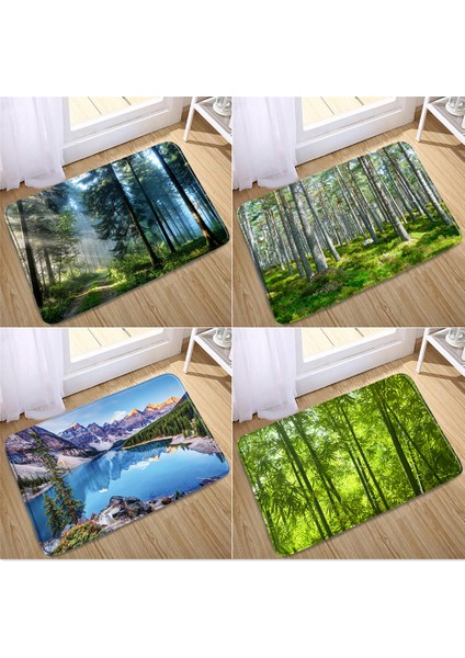 2803X 40X60CM-15.7X23.6IN Orman Manzara Baskı Halılar Kaymaz Zemin Mat Açık Halılar Moda Ön Kapı Paspasları Paspas Mutfak Ağaçları Bitki Banyo Dekor (Yurt Dışından)