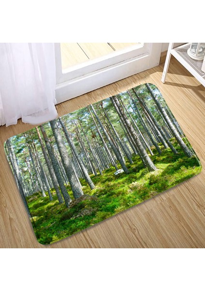 2803X 40X60CM-15.7X23.6IN Orman Manzara Baskı Halılar Kaymaz Zemin Mat Açık Halılar Moda Ön Kapı Paspasları Paspas Mutfak Ağaçları Bitki Banyo Dekor (Yurt Dışından)