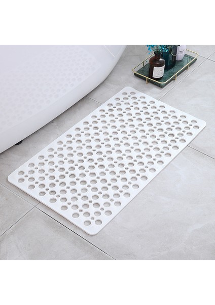 Sütlü 60X90 cm Banyo Kaymaz Mat Duş Düşmez Zemin Mat Plastik Dikdörtgen Halı Tuvalet Yuvarlak Içi Boş Su Geçirmez Kilim Tpe Vantuzlu Pedi (Yurt Dışından)
