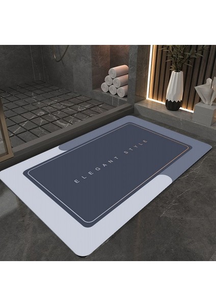 GZN6019 50 cm x 80 cm Banyo Paspas Kaymaz Süper Emici Modern Moda Diyatomlu Toprak Balkon Sundurma Mat Mutfak Mat Minimalist Giriş Mat (Yurt Dışından)