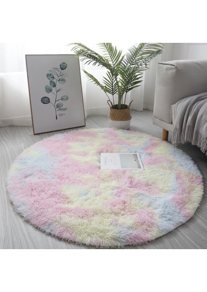 Koyu Gri 40CM Yuvarlak Kabarık Alan Kilim Yatak Odası Yumuşak Kabarık Tüylü Halı Kaymaz Zemin Halısı Banyo Paspas Banyo Halısı Коврик Для Ванной На Пол (Yurt Dışından) fiyatları