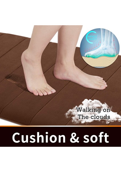 Gri 60CM x 90CM 2 Adet Süper Emici Banyo Paspas Hızlı Kuru Banyo Halı Kaymaz Giriş Kapı Mat Napa Deri Zemin Mat Tuvalet Halı Ev Dekor (Yurt Dışından)