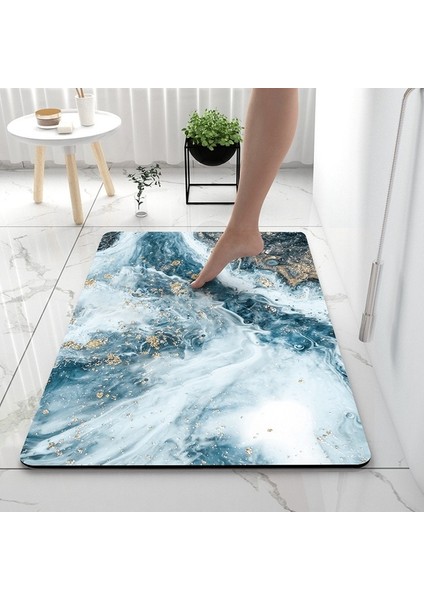 11 40X60 cm Banyo Halıları Yumuşak Diyatomlu Toprak Zemin Mat Süper Emici Tuvalet Halı Kapı Ayak Paspasları Banyo Kaymaz Kauçuk Duş Halı Pedi (Yurt Dışından)