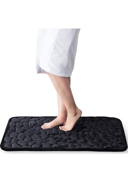 Mavi 600 mm x 900 mm Arnavut Kaldırımı Kabartmalı Banyo Banyo Paspas Kaymaz Halılar Lavabo Küvet Yan Kat Halı Duş Odası Paspas Hafızalı Köpük Ped (Yurt Dışından) fiyatları