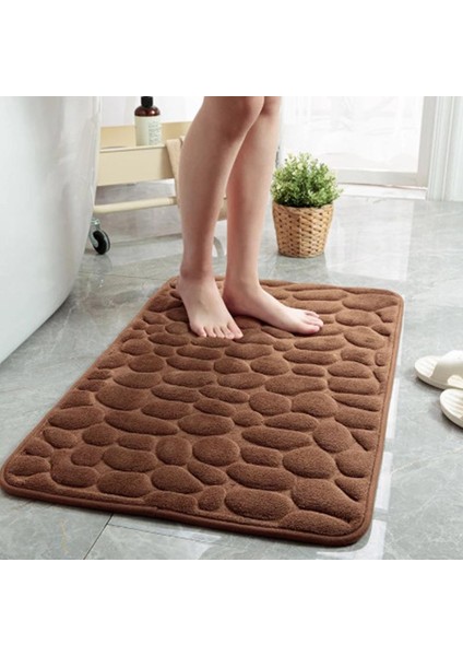 Mavi 600 mm x 900 mm Arnavut Kaldırımı Kabartmalı Banyo Banyo Paspas Kaymaz Halılar Lavabo Küvet Yan Kat Halı Duş Odası Paspas Hafızalı Köpük Ped (Yurt Dışından) indirimleri