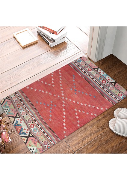 220315-DD1-1(271) 400 mm x 600 mm Bohem Tarzı Mandala Desen Baskılı Flanel Zemin Mat Banyo Dekor Halı Oturma Odası Mutfak Için Kaymaz Hoşgeldiniz Paspas (Yurt Dışından)