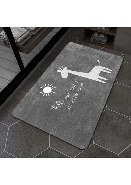 Gösterildiği Gibi I 50X80CM Diyatomlu Toprak Mat Banyo Banyo Yumuşak Kauçuk Giriş Paspas Ev Zemin Tuvalet Halı Basit Duş Ayak Halısı 80X120CM (Yurt Dışından)