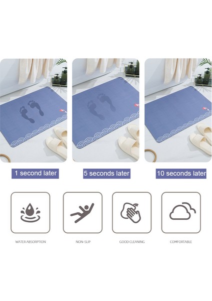 Gösterildiği Gibi I 50X80CM Diyatomlu Toprak Mat Banyo Banyo Yumuşak Kauçuk Giriş Paspas Ev Zemin Tuvalet Halı Basit Duş Ayak Halısı 80X120CM (Yurt Dışından) modelleri