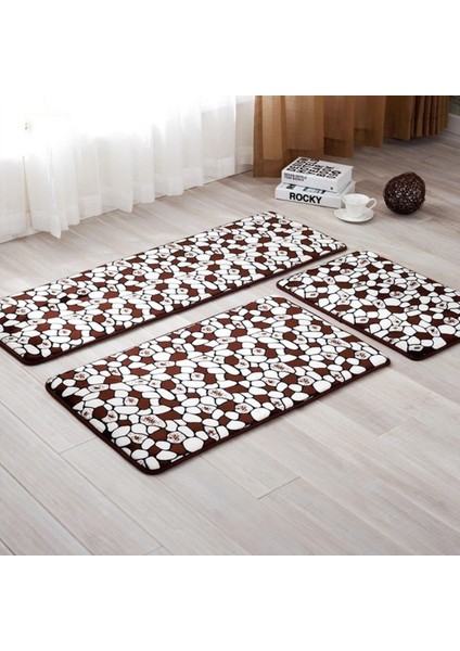 Gri 40X60 50X80 40X120CM Kalınlaşmak Banyo Banyo Paspasları Halı Seti Taşlar Baskılı Tuvalet Zemin Halı Paspas Duş Odası Küvet Yan Kaymaz 3 Boyutları (Yurt Dışından) modelleri