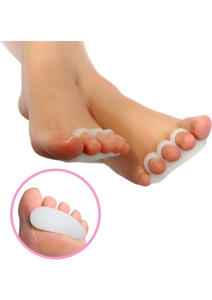 2 Adet = 1 Çift Jel Ayak Parmak Ayırıcılar Sedyeler Hizalama Örtüşen Ayak Parmakları Ortez Çekiç Ortopedik Yastık Ayak Bakımı Ayakkabı Tabanlık (Yurt Dışından)