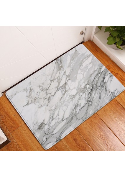 BJW-4060-211005 (7) 500MMX800MM Mermer Desen Mutfak Halısı Yatak Odası Giriş Paspas Oturma Odası Koridor Dekorasyon Halıları Ev Balkon Banyo Zemin Kaymaz Mat (Yurt Dışından)