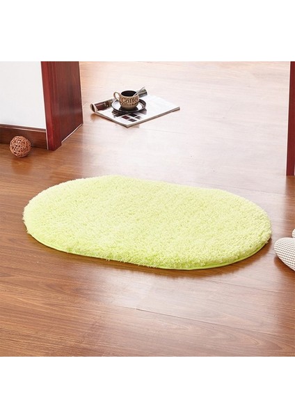 Yeşil 40X60 cm Kaymaz Banyo Paspasları Bellek Köpük Banyo Halısı Elips Paspaslar Yumuşak Su Emme Banyo Paspasları Tuvalet Zemin Kapı Halısı Kalın Halılar (Yurt Dışından)