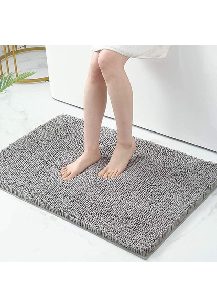 Stil 7 51CX81CM Homaxy Şönil Banyo Paspas Kalınlaşmak Kaymaz Banyo Halısı Yumuşak Zemin Ayak Halı Emici Hızlı Kuru Mikrofiber Duş Pedi Dekor (Yurt Dışından)