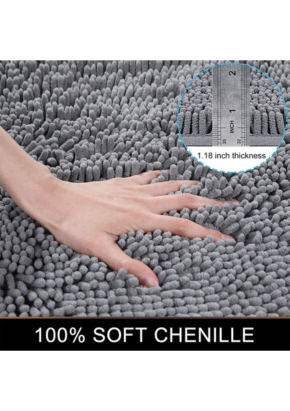 Stil 7 51CX81CM Homaxy Şönil Banyo Paspas Kalınlaşmak Kaymaz Banyo Halısı Yumuşak Zemin Ayak Halı Emici Hızlı Kuru Mikrofiber Duş Pedi Dekor (Yurt Dışından) modelleri