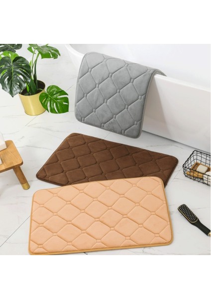 Elmas Kahve 50X80 cm Inyahome Bellek Köpük Banyo Paspas Süper Su Emme Makinesi Yıkanabilir Banyo Halısı, Yumuşak, Emici Hızlı Kuru Banyo Paspas Yer Halıları (Yurt Dışından) indirimleri